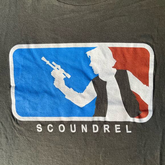 Graphic Lab Tees Men’s Short Sleeve T-shirt size M, Gray, Scoundrel - Picture 5 of 7